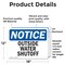 Signmission Outside Water Shutoff, 18 in W x Rectangle, Vinyl Decal OS-2PACK-NS-D-1218-L-17080 - alternate 3
